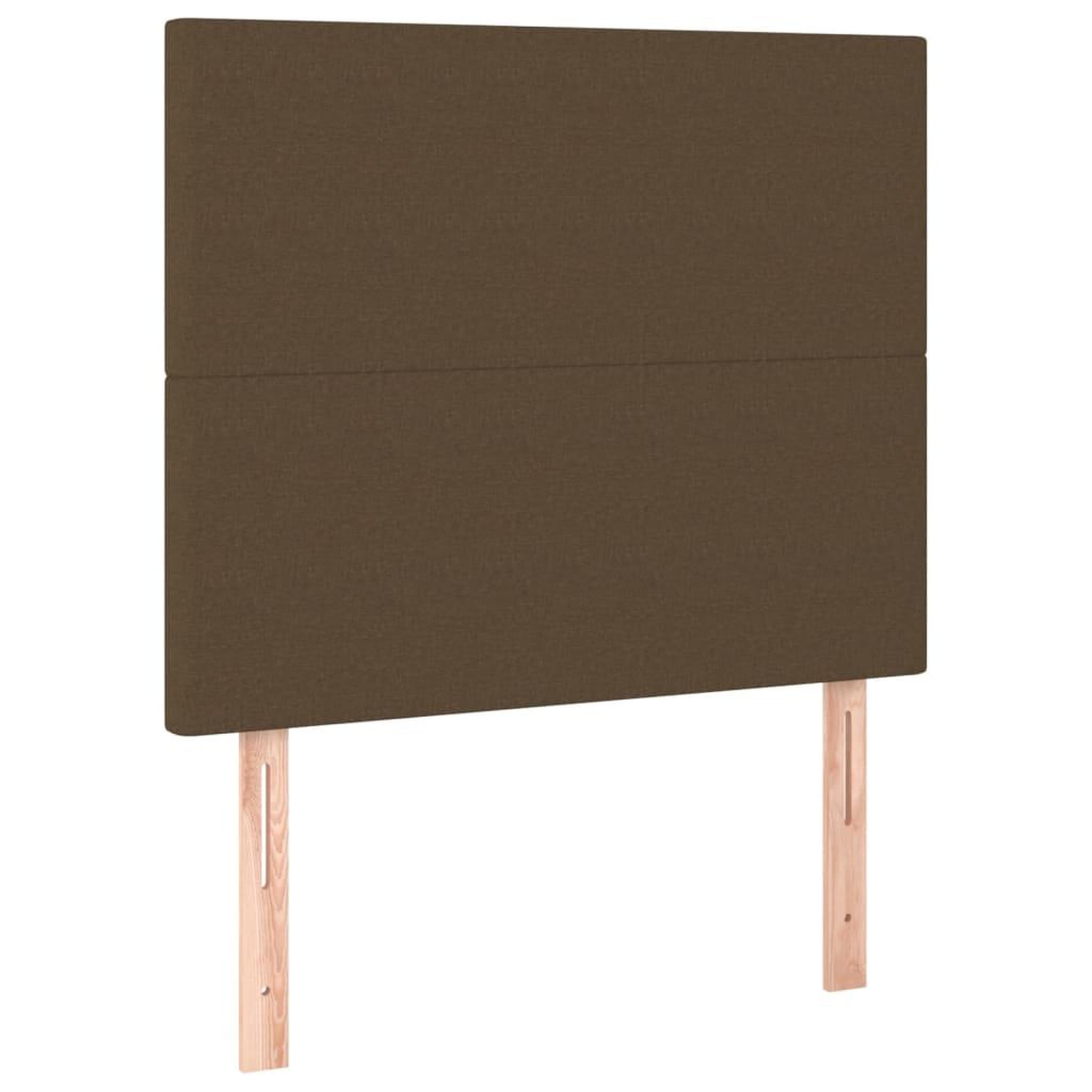 Voir la diapositive 2 : VIDAXL Tetes de lit 2 pcs Marron Fonce 100x5x78/88 cm Tissu