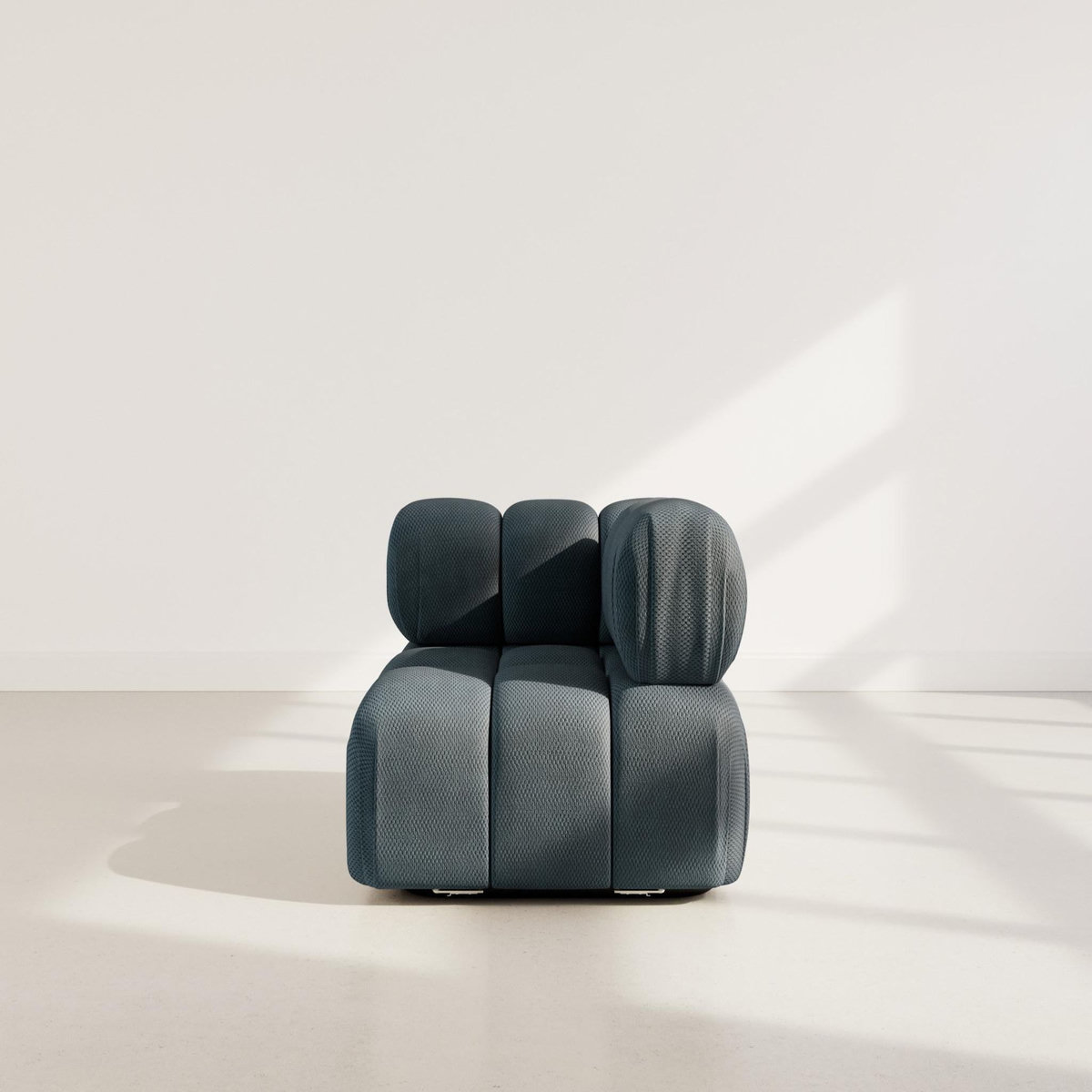 LISA DESIGN Ruby - module d'assise d'angle droit en velours texturé