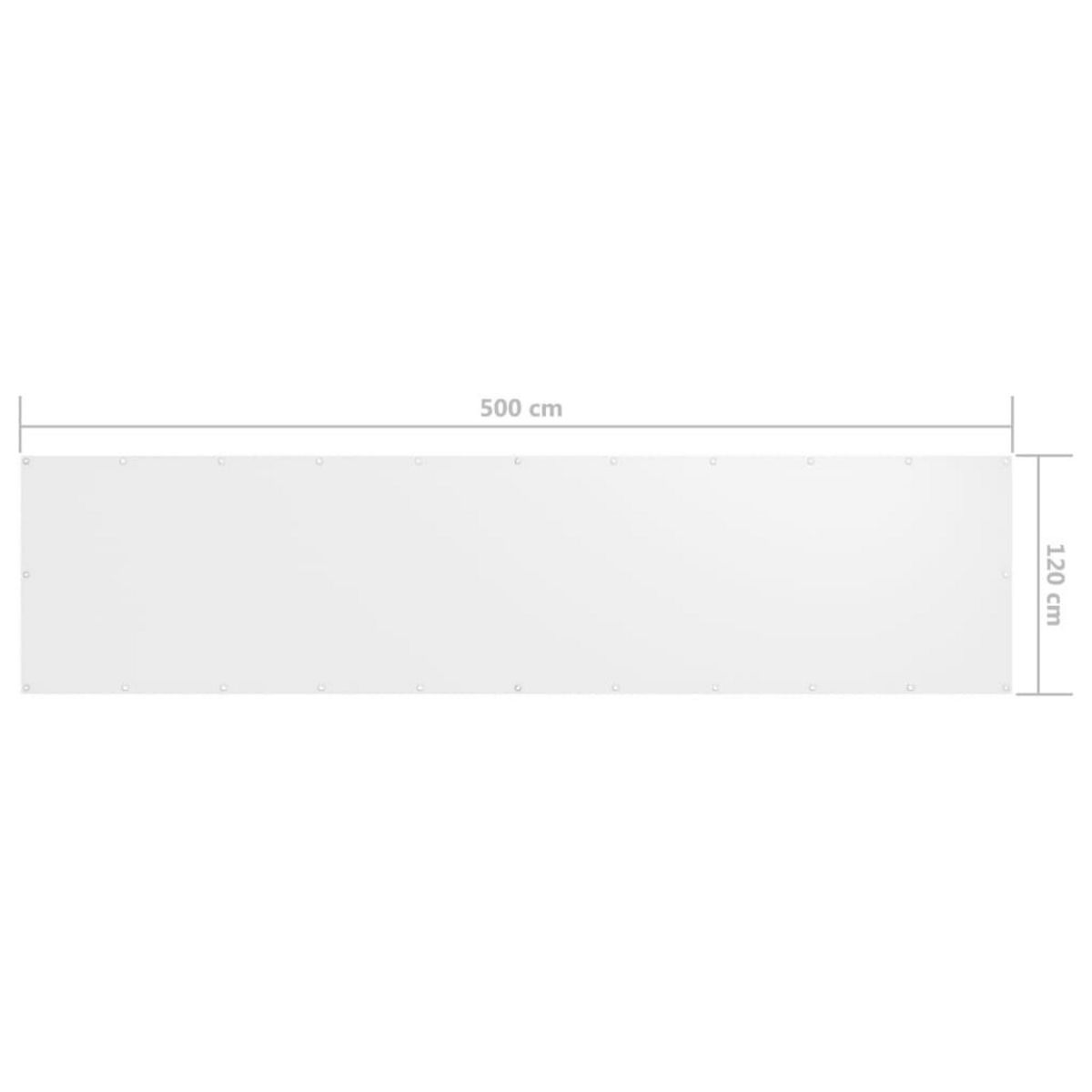 VIDAXL Ecran de balcon Blanc 120x500 cm Tissu Oxford
