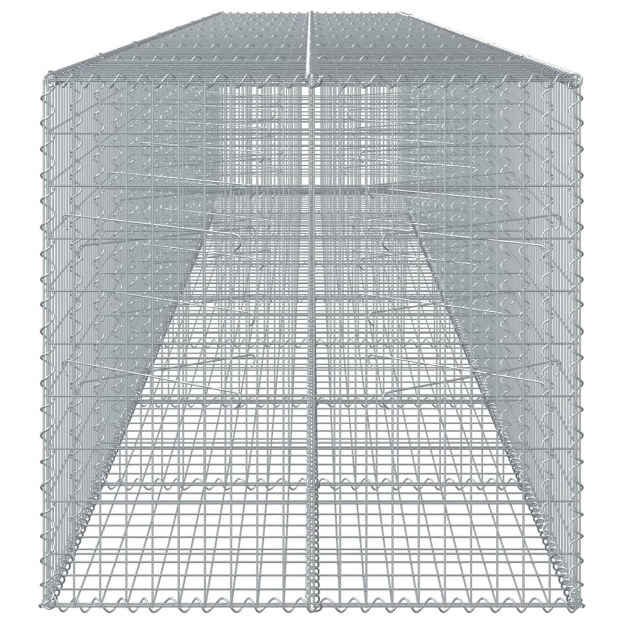 Voir la diapositive 4 : VIDAXL Panier gabion avec couvercle 800x100x100 cm fer galvanise