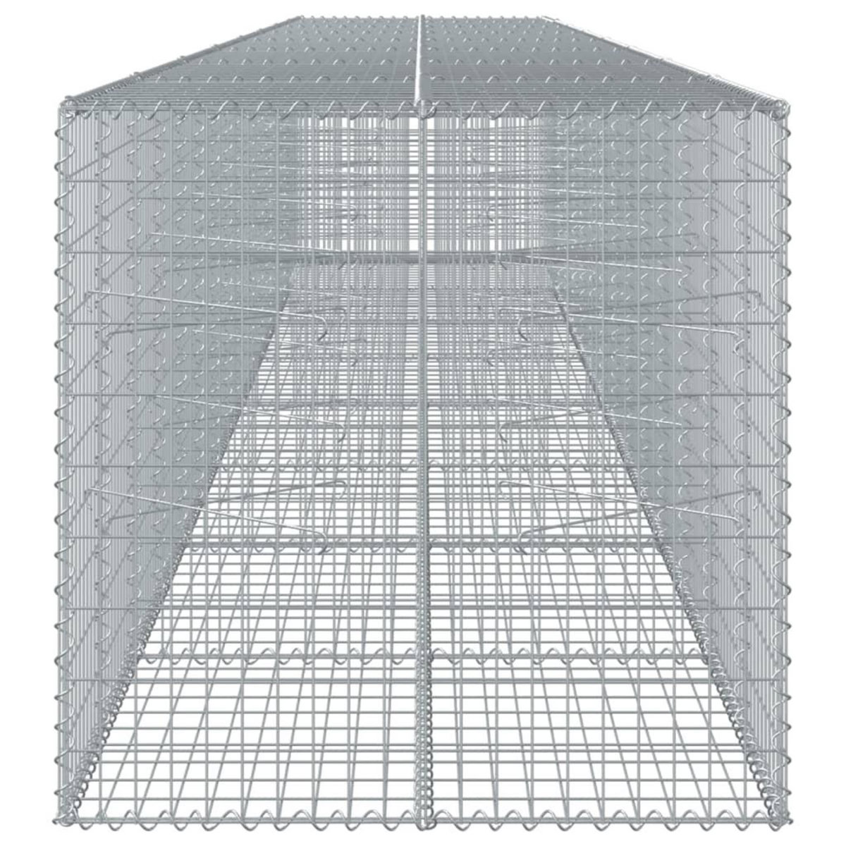 VIDAXL Panier gabion avec couvercle 800x100x100 cm fer galvanise