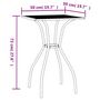 Voir la diapositive 6 : VIDAXL Table de jardin anthracite 50x50x72 cm treillis d'acier
