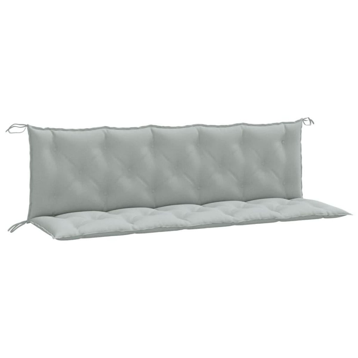 VIDAXL Coussins de banc de jardin lot de 2 gris clair melange tissu