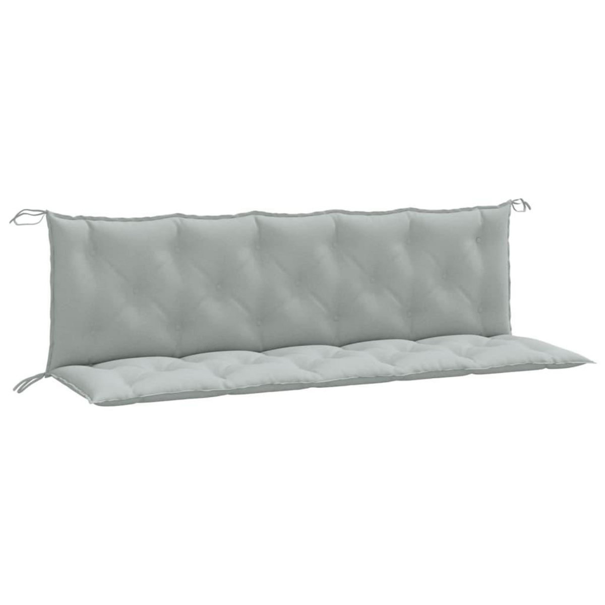 VIDAXL Coussins de banc de jardin lot de 2 gris clair melange tissu
