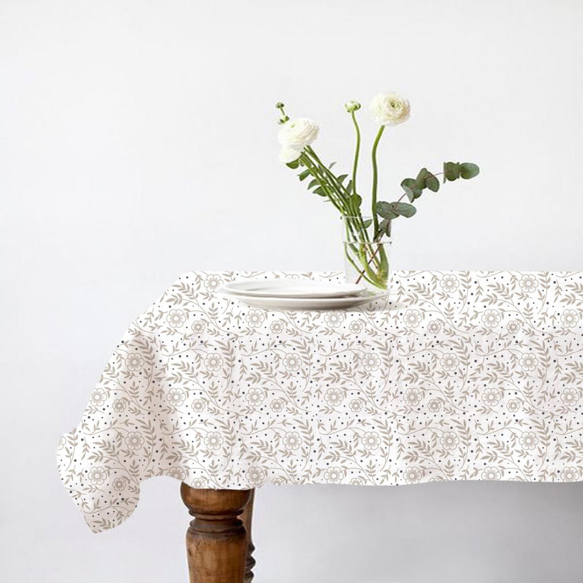 FUTURE HOME Nappe rectangle anti-taches déperlante floral 140x240cm verone