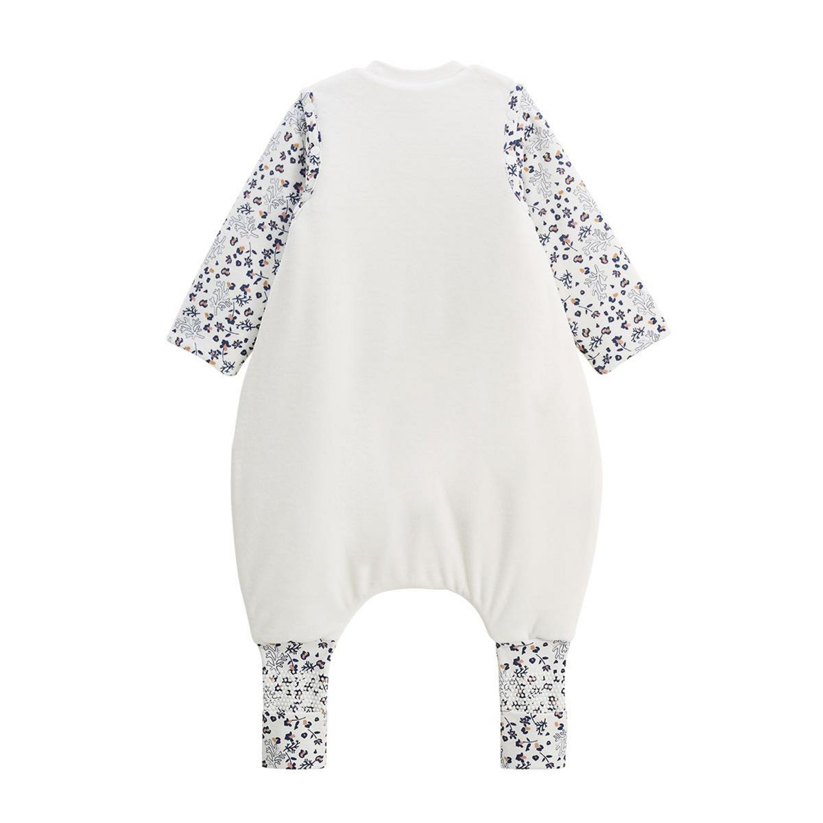 Petit Béguin Turbulette TOG 2 en velours avec pieds retroussables et manches amovibles Céleste