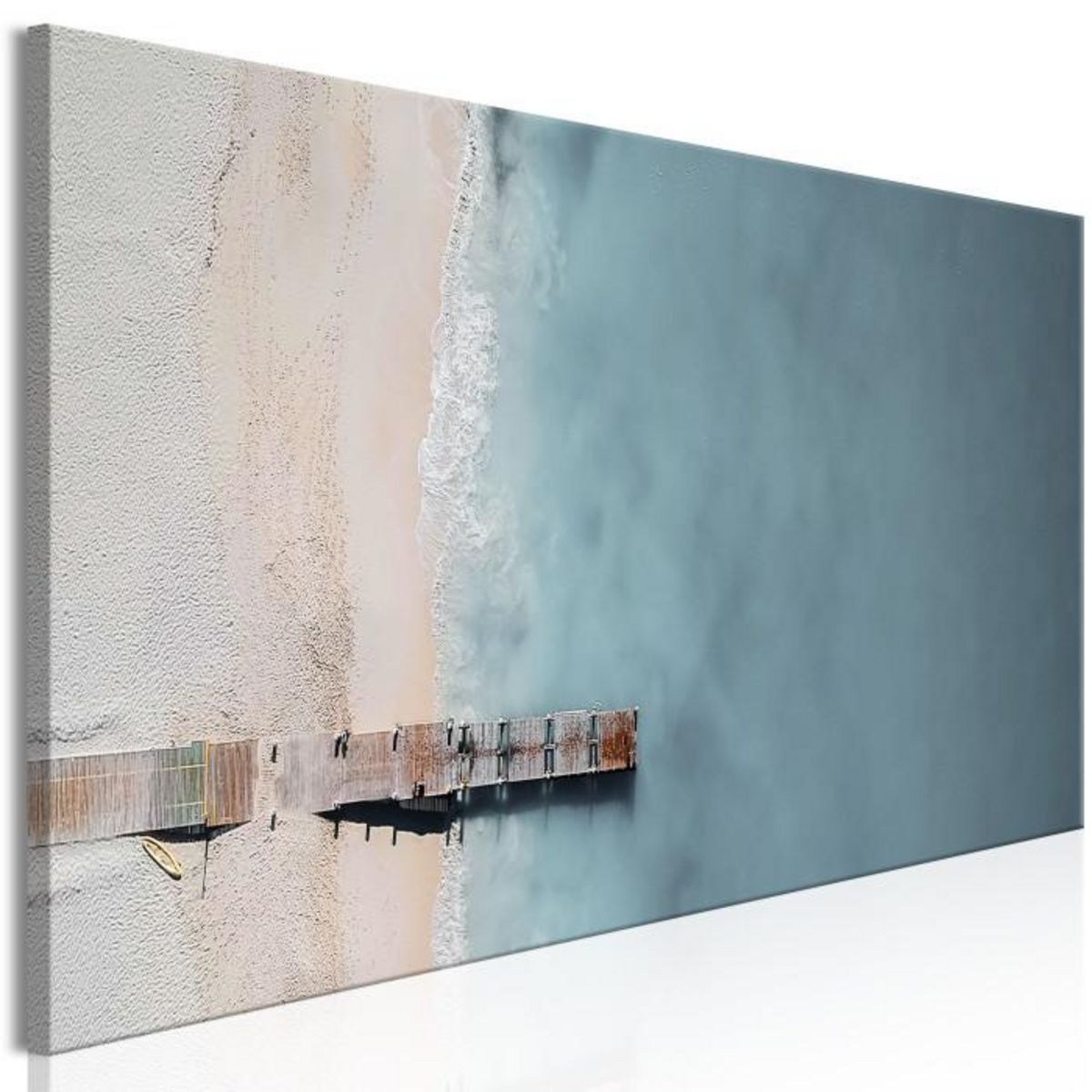 Paris Prix Tableau Imprimé  Sea & Wooden Bridge Narrow Grey