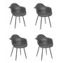 Voir la diapositive 1 : TOILINUX Lot de 4 fauteuils GUSTAV