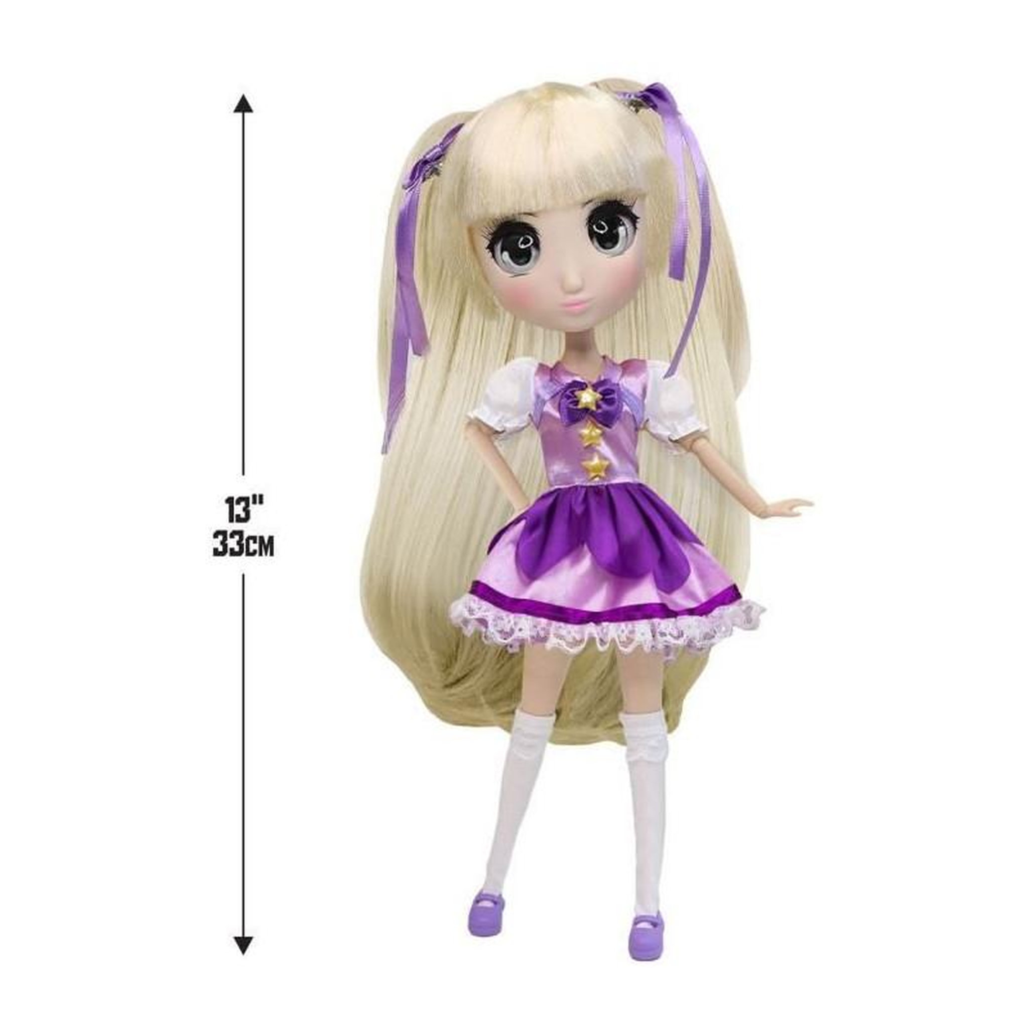 Voir la diapositive 2 : BANDAI Grande Poupée Kawai style Japon 30 cm - Poupée Miki - BANDAI - Licence Officielle Shibajuku Anime