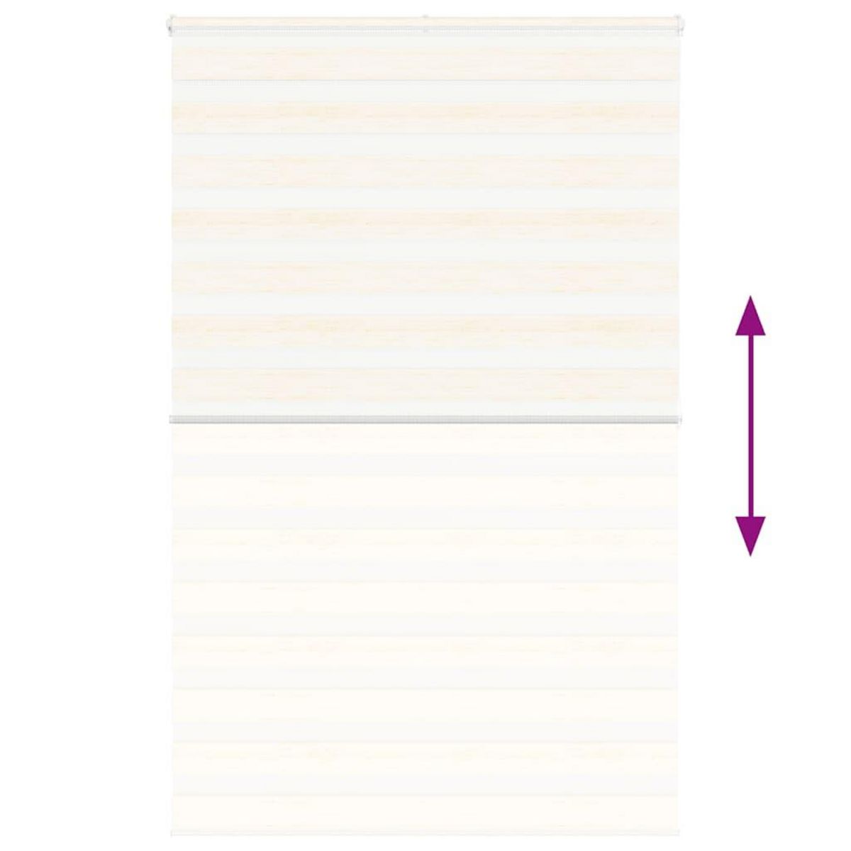 VIDAXL Store zebre beige marbre largeur du tissu 140,9 cm polyester