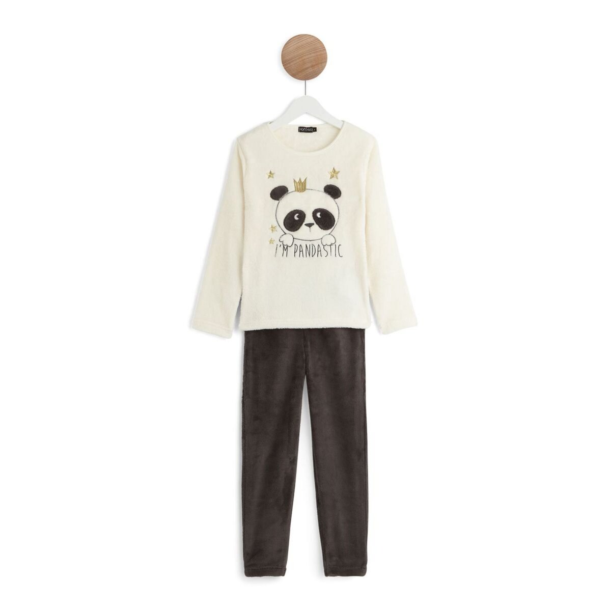 IN EXTENSO Ensemble pyjama panda en velours fille