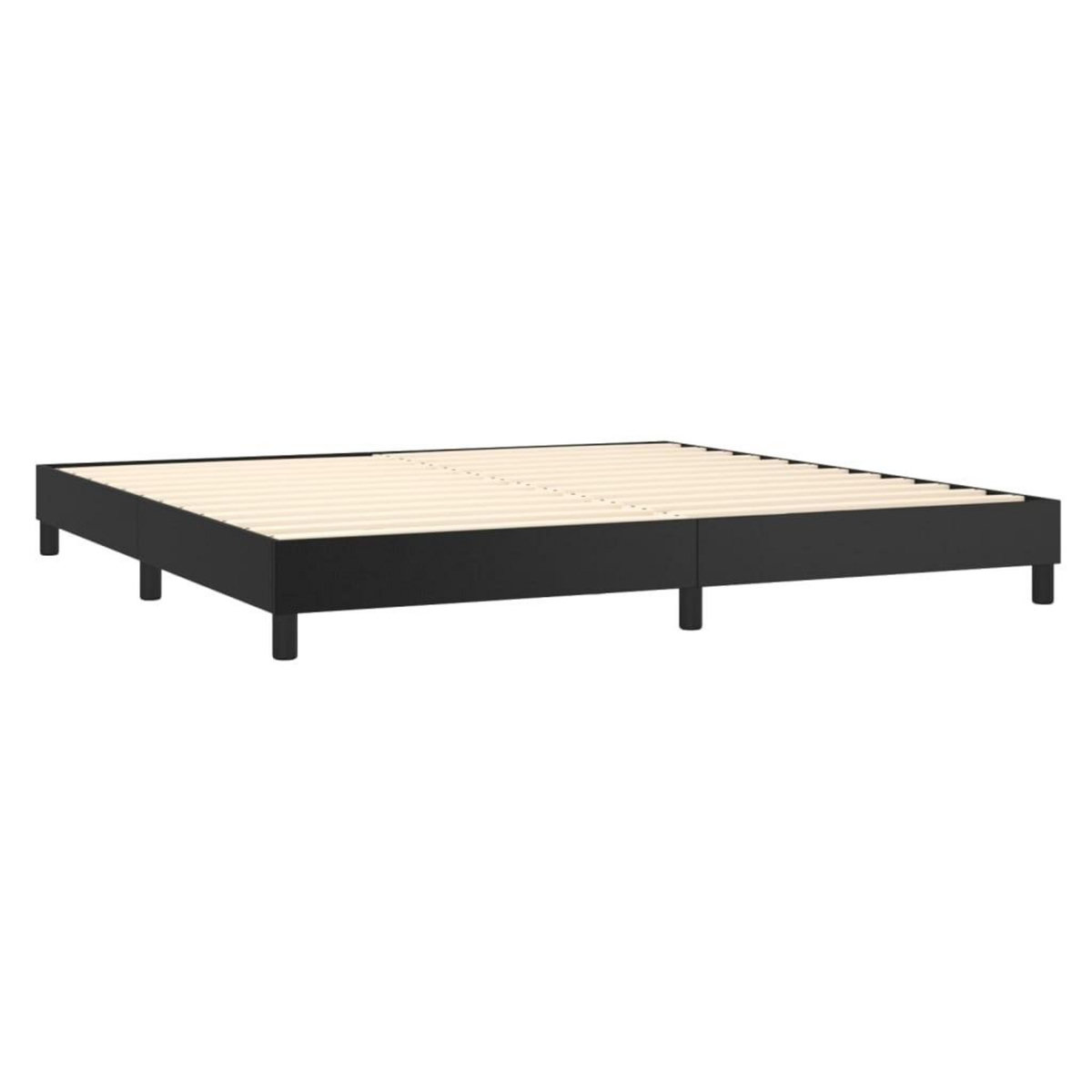 VIDAXL Sommier a lattes de lit avec matelas et LED Noir 200x200cm