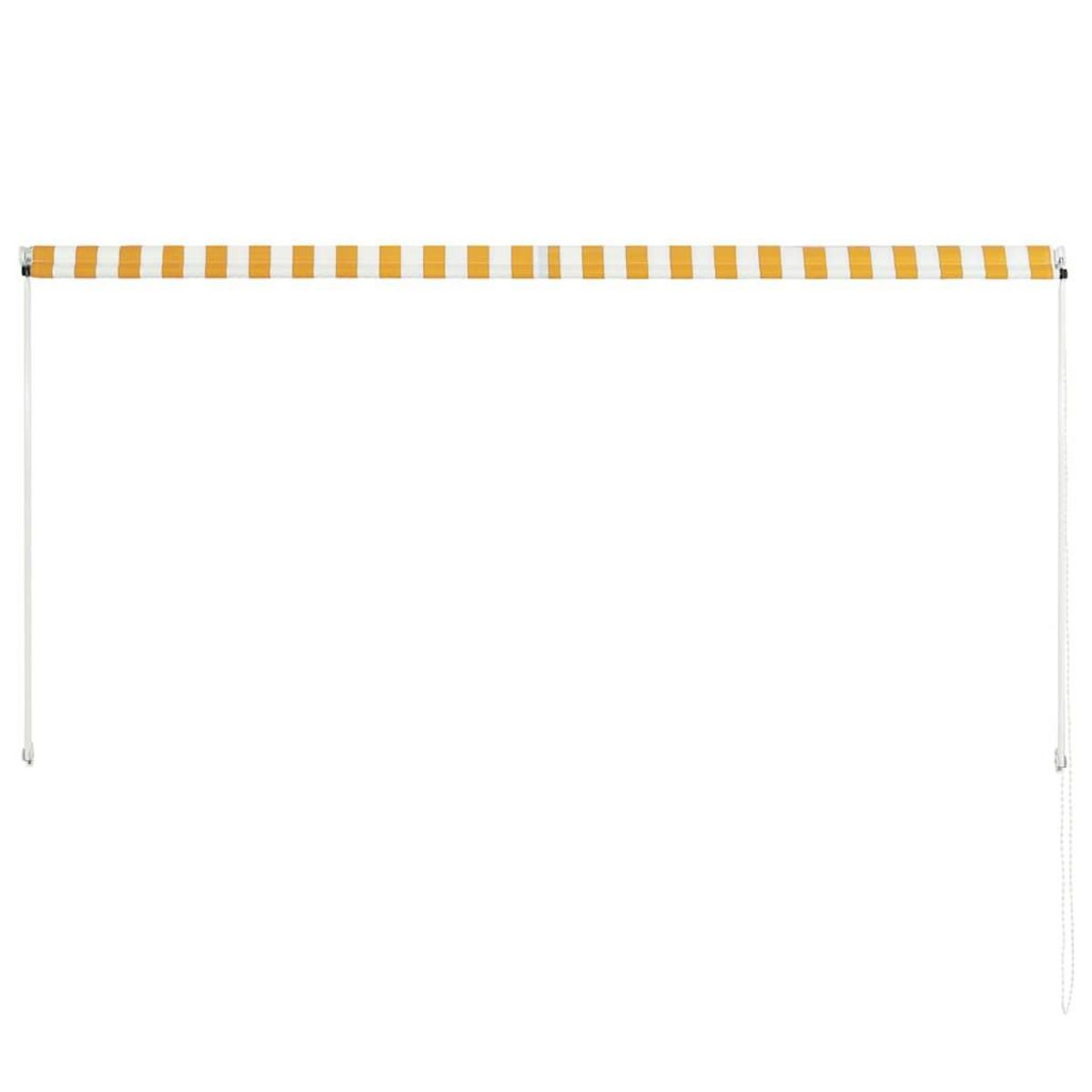 VIDAXL Auvent retractable 250x150 cm Jaune et blanc