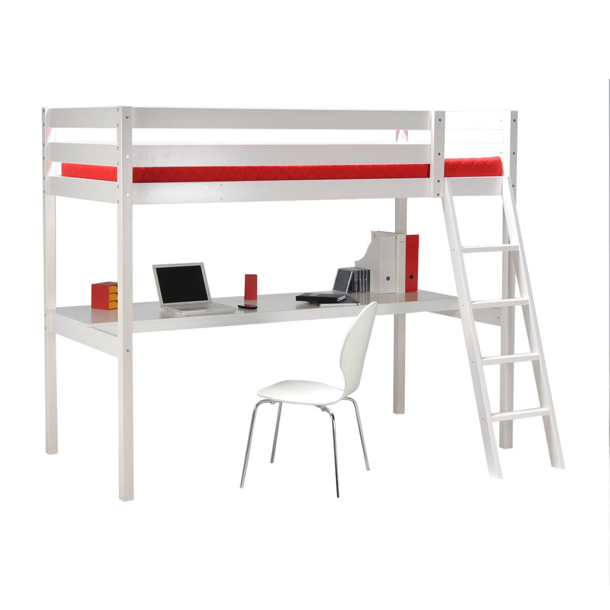 Lit Mezzanine ASTRID 90X190 cm + bureau 