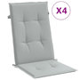 Voir la diapositive 2 : VIDAXL Coussins de chaise a dossier haut lot de 4 gris clair melange