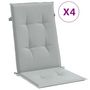 Voir la diapositive 2 : VIDAXL Coussins de chaise a dossier haut lot de 4 gris clair melange