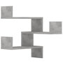 Voir la diapositive 2 : VIDAXL Etageres murales d'angle 2 pcs Gris beton Bois d'ingenierie