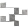 Voir la diapositive 2 : VIDAXL Etageres murales d'angle 2 pcs Gris beton Bois d'ingenierie