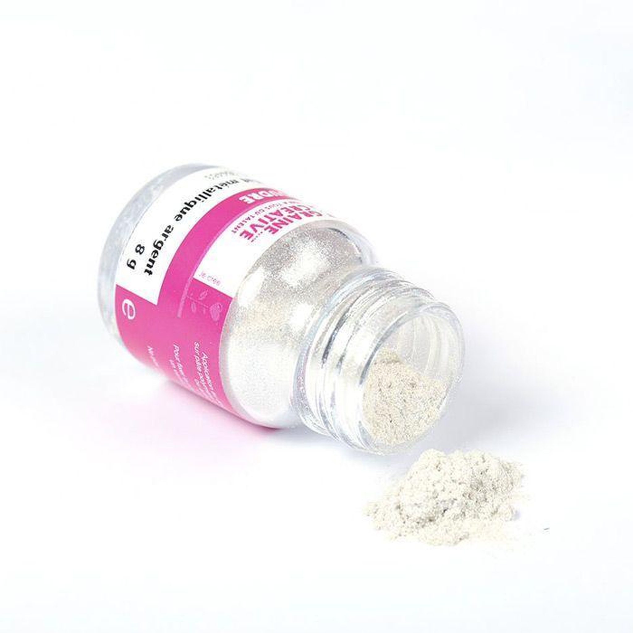 Voir la diapositive 3 : Graine créative Poudre effet métallique argent pour pâte polymère - 8 g