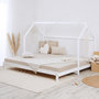Voir la diapositive 2 : HomeStyle4U Lit Cabane Enfant 90x200 cm - blanc