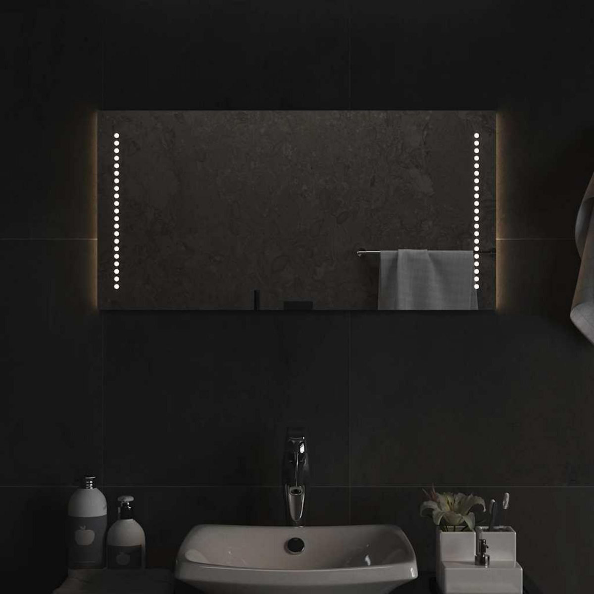 VIDAXL Miroir de salle de bain a LED 80x40 cm