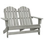 Voir la diapositive 1 : VIDAXL Chaise de jardin Adirondack 2 places bois de sapin massif gris