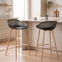 Voir la diapositive 2 : IDIMEX Lot de 2 tabourets de bar IREK, en plastique
