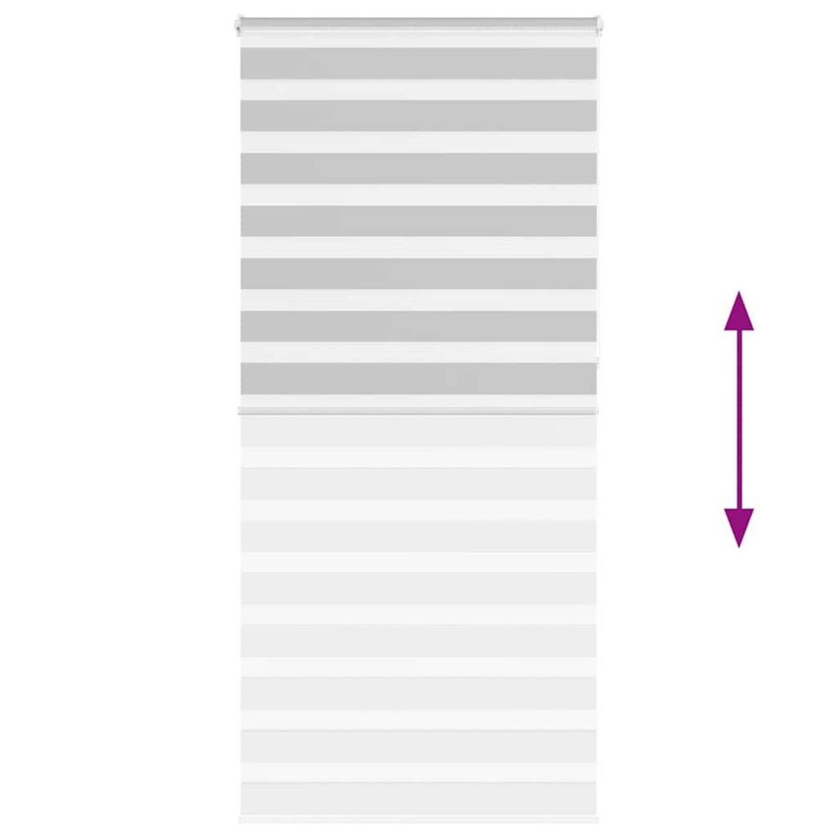 VIDAXL Store zebre gris clair largeur du tissu 110,9 cm polyester