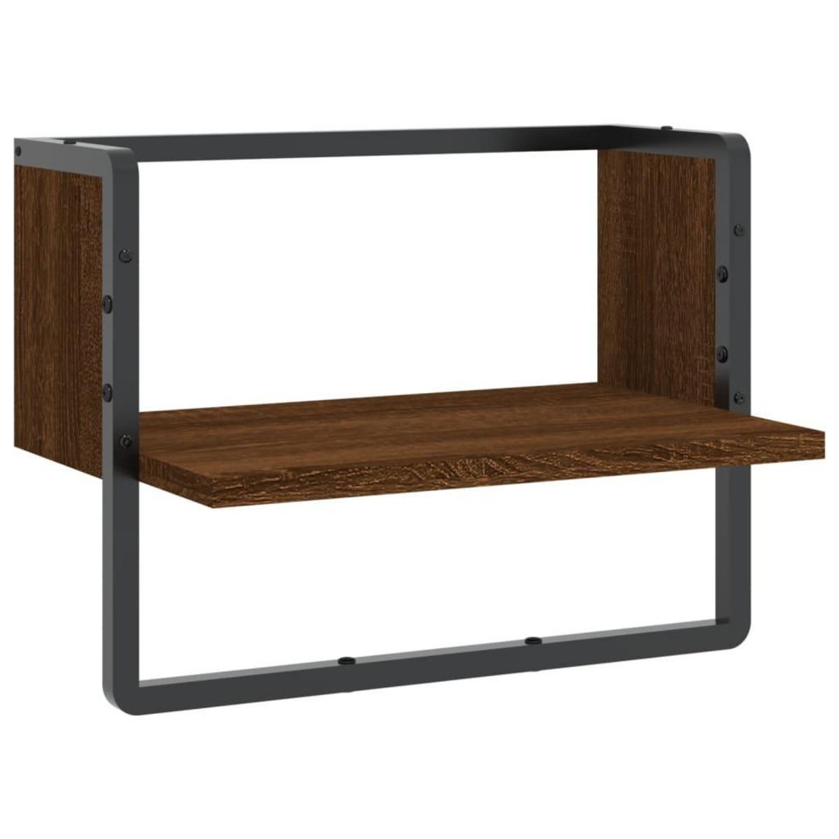 VIDAXL Etagere murale avec barre chene marron 40x25x30 cm