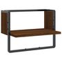 Voir la diapositive 2 : VIDAXL Etagere murale avec barre chene marron 40x25x30 cm