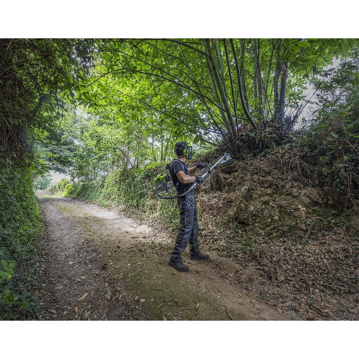 VITO Débroussailleuse Thermique essence 52cm³ Coupe 25cm avec Lame et fil nylon Grande Autonomie 1h30 VITO