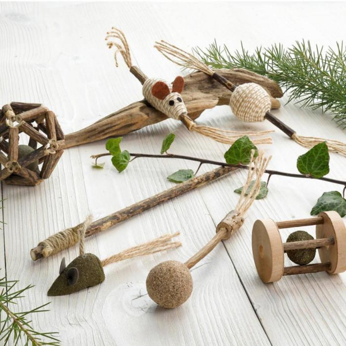 Paris Prix Jouet Balle pour Chat  Matatabi  12cm Naturel