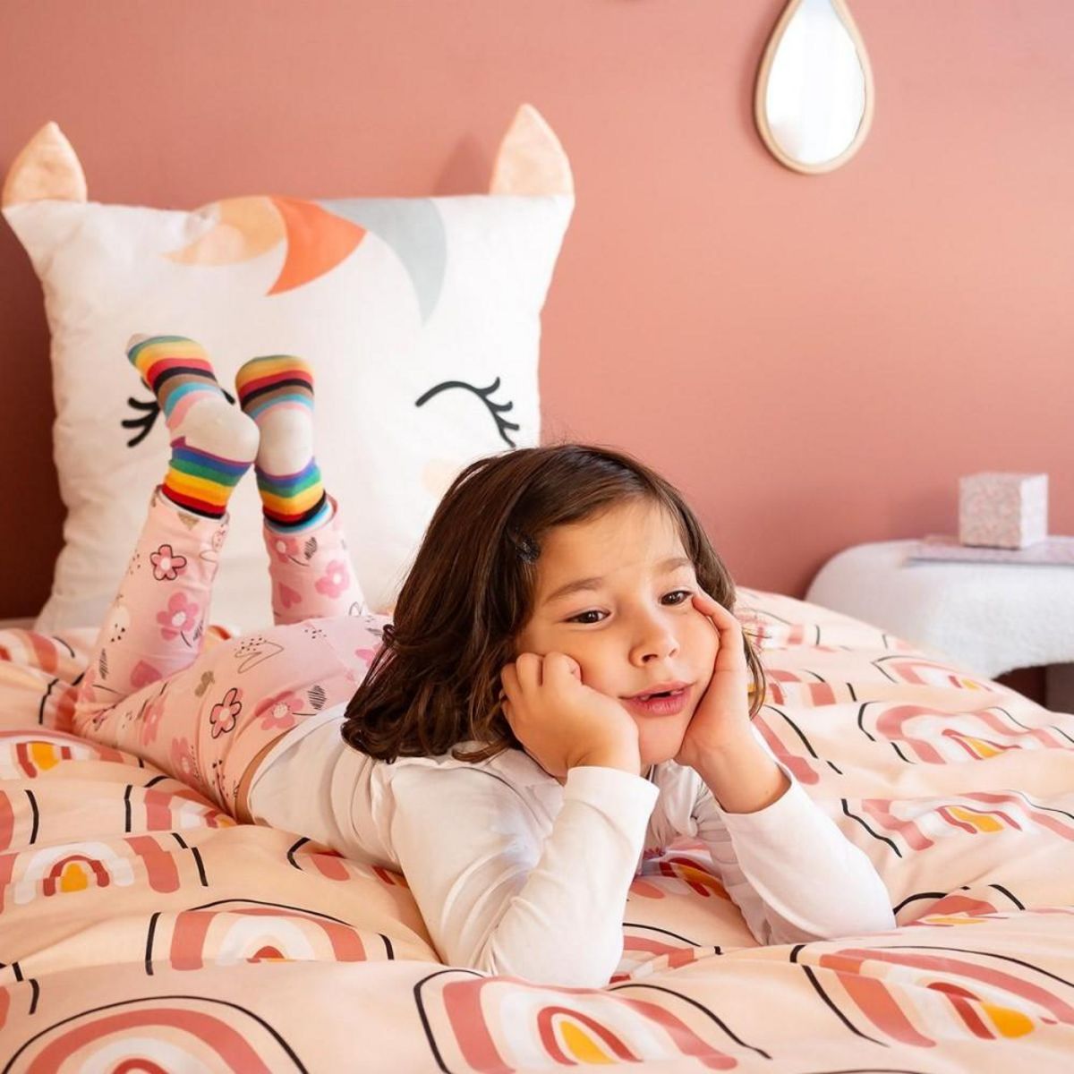 COTE DECO Housse de couette 140x200 + 1 taie Marana microfibre