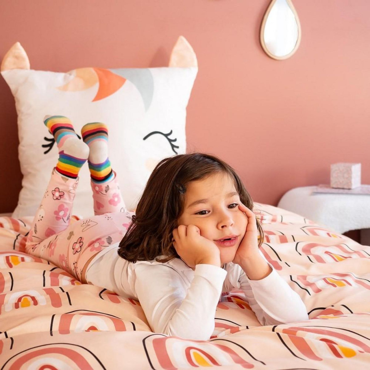 COTE DECO Housse de couette 140x200 + 1 taie Marana microfibre