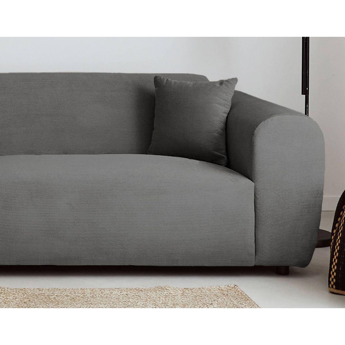 LISA DESIGN Aumance - canapé d'angle gauche 4 places - en velours côtelé