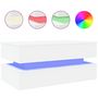 Voir la diapositive 2 : VIDAXL Table basse avec lumieres LED blanc 90x50x40 cm