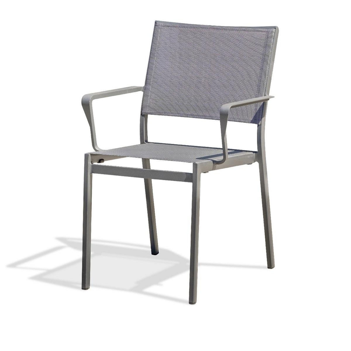 DCB GARDEN Salon de jardin - 8 places - Aluminium/céramique - Anthracite - STOCKHOLM