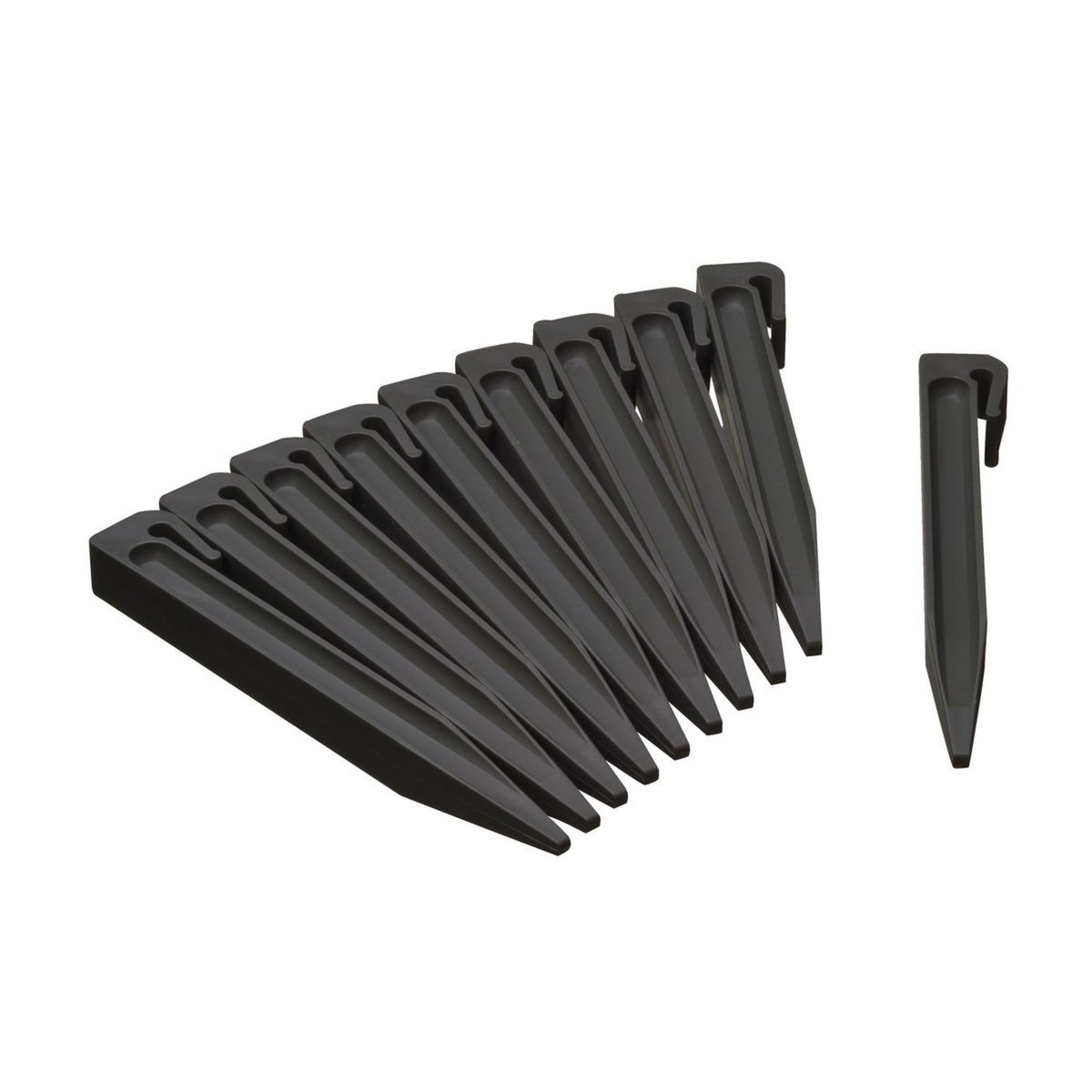 Nature Ancres pour bordure de jardin - PP, noir x10