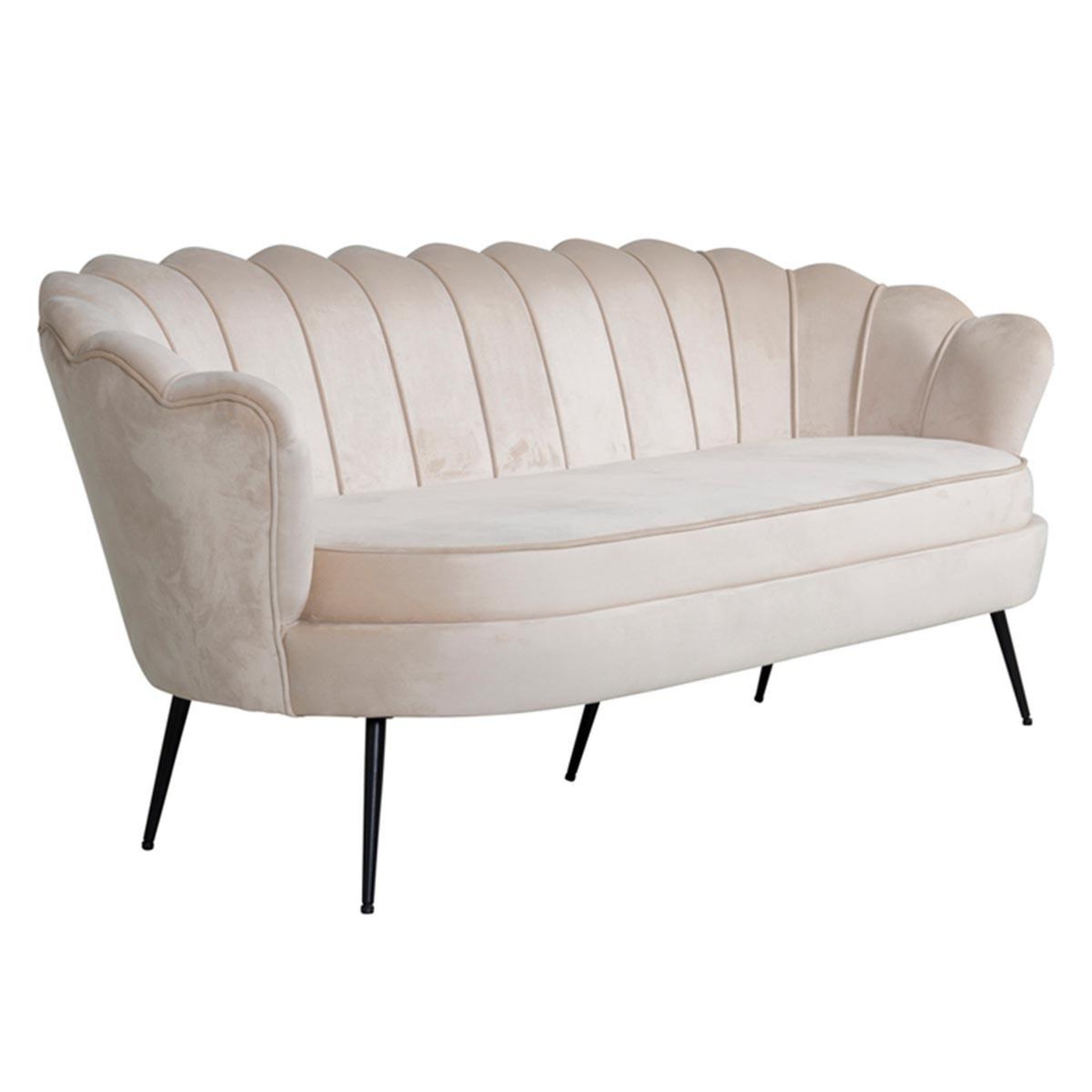 Paris Prix Canapé 3 places en velours  calais  180cm beige