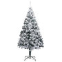 Voir la diapositive 2 : VIDAXL Sapin de Noël artificiel avec neige floquee vert 210 cm PVC