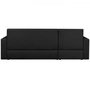 Voir la diapositive 6 : MARKET24 Canapé d'angle réversible convertible 3 places - Simili noir - Contemporain - L 235 x P 85 - 153 cm - ROMAN