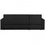 Voir la diapositive 6 : MARKET24 Canapé d'angle réversible convertible 3 places - Simili noir - Contemporain - L 235 x P 85 - 153 cm - ROMAN
