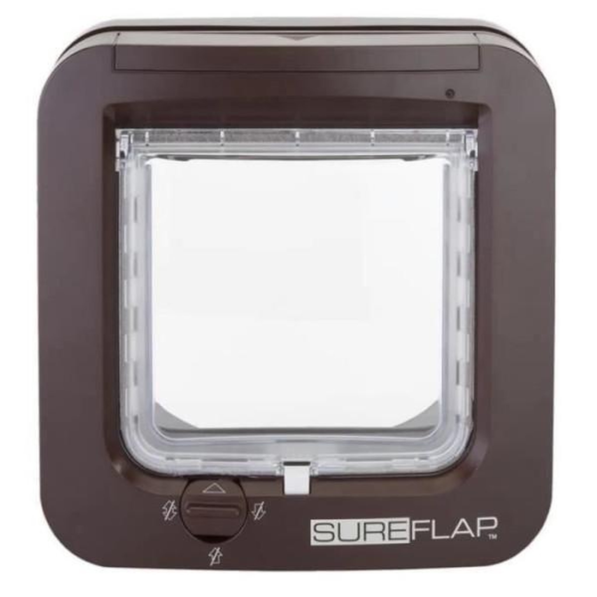 Voir la diapositive 4 : N/A SUREFLAP Chatiere a puce électronique - Marron - 142 mm x 120 mm (Mémorisation d'un maximum de 32 puces)