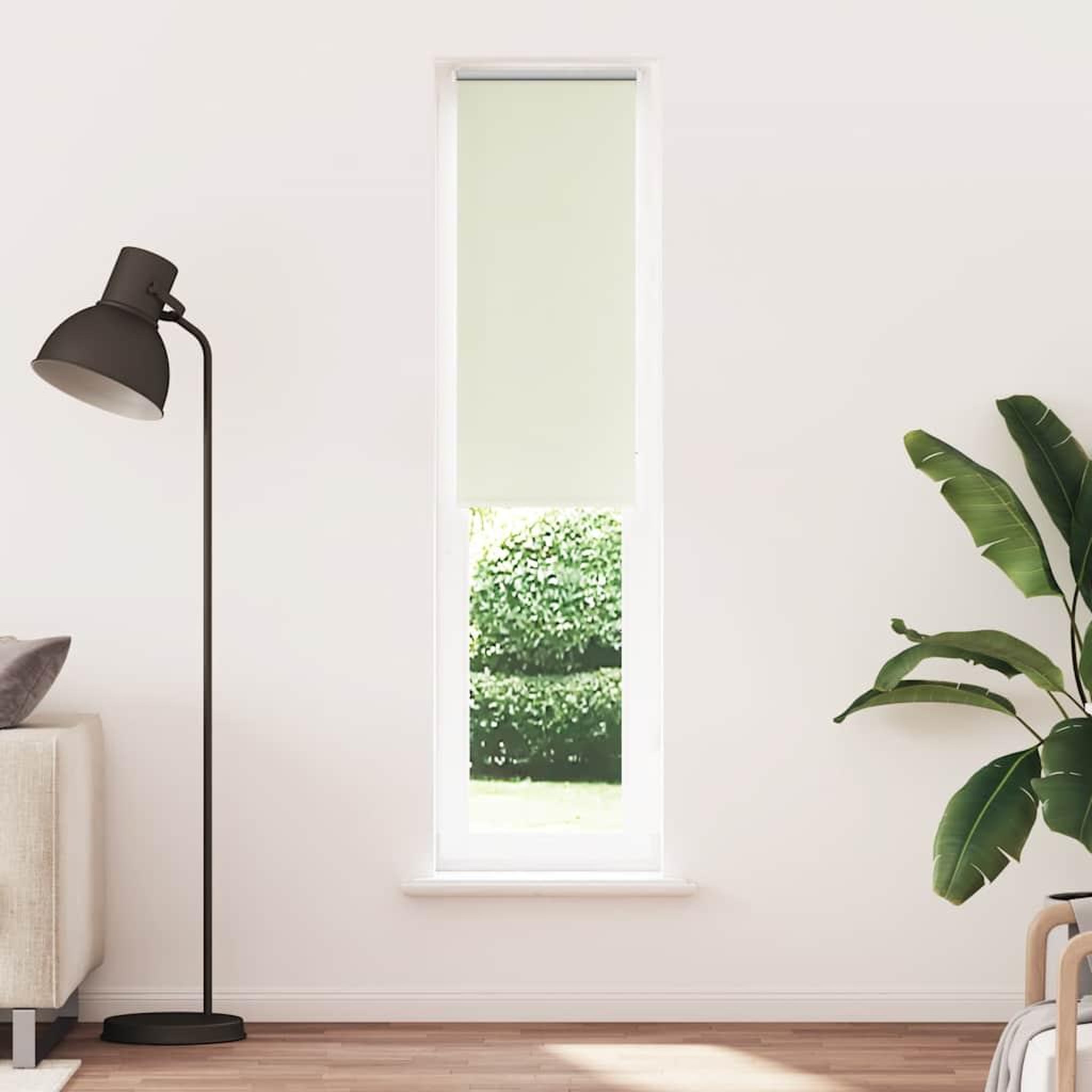 Voir la diapositive 2 : VIDAXL Store enrouleur occultant blanc casse 55x210cm largeur du tissu