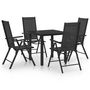 Voir la diapositive 1 : VIDAXL Ensemble a manger de jardin 5 pcs Aluminium Noir