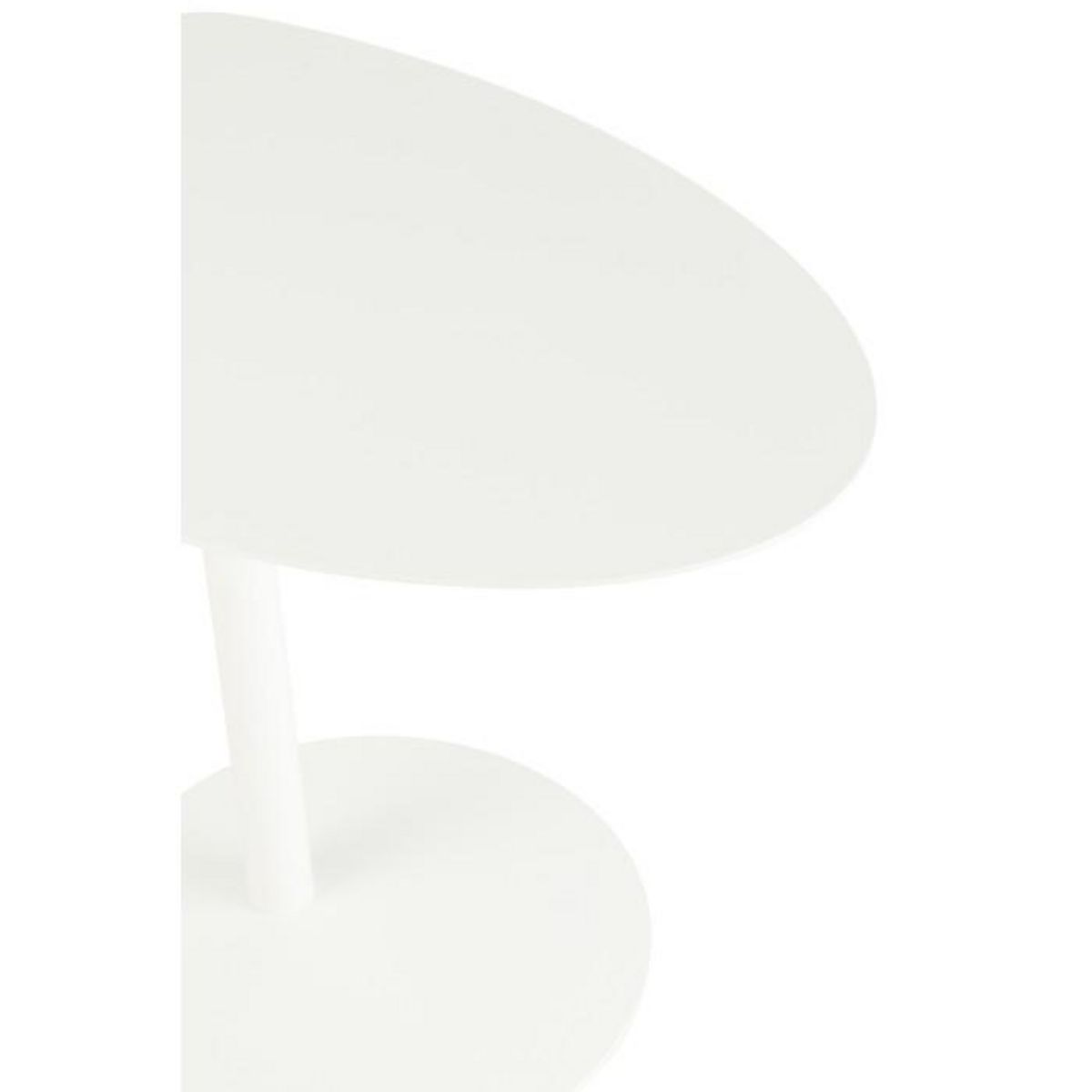 Paris Prix Table d'Appoint en Métal  Ice  55cm Blanc