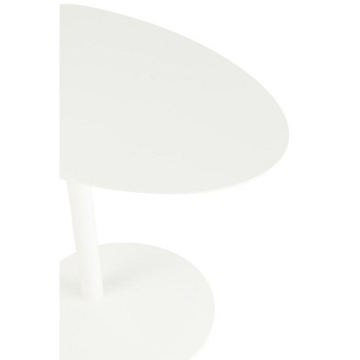 Paris Prix Table d'Appoint en Métal  Ice  55cm Blanc