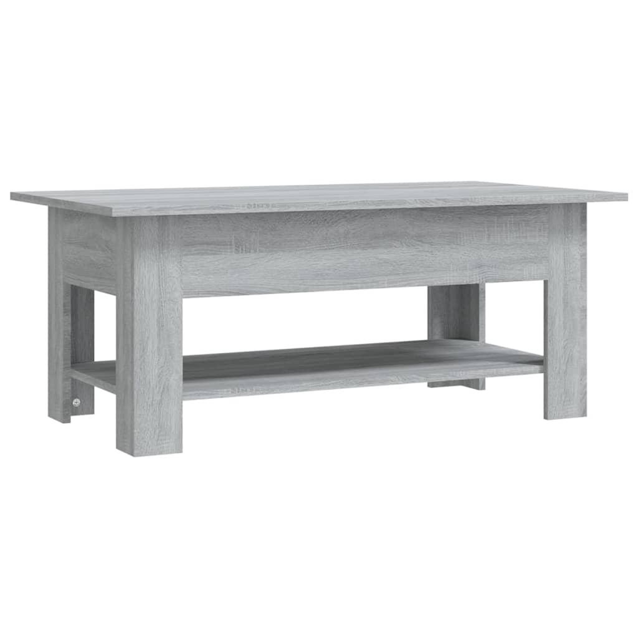 Voir la diapositive 2 : VIDAXL Table basse sonoma gris 102x55x42 cm bois d'ingenierie