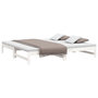 Voir la diapositive 3 : VIDAXL Lit coulissant sans matelas blanc 2x(90x200) cm