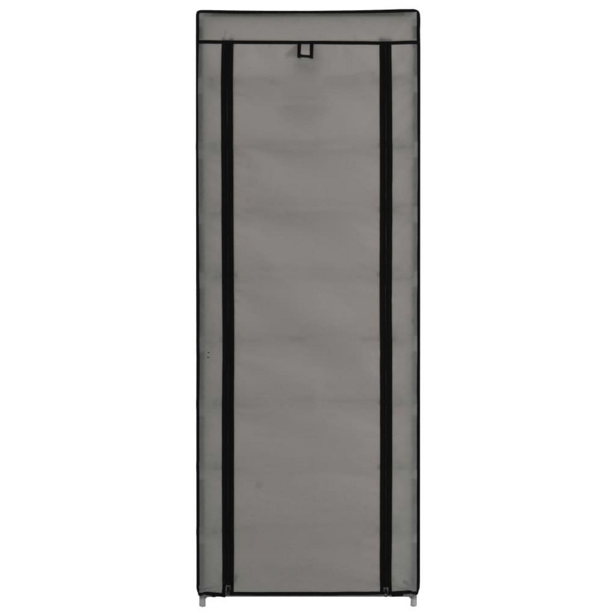 VIDAXL Armoire a chaussures avec housse Gris 57x29x162 cm Tissu